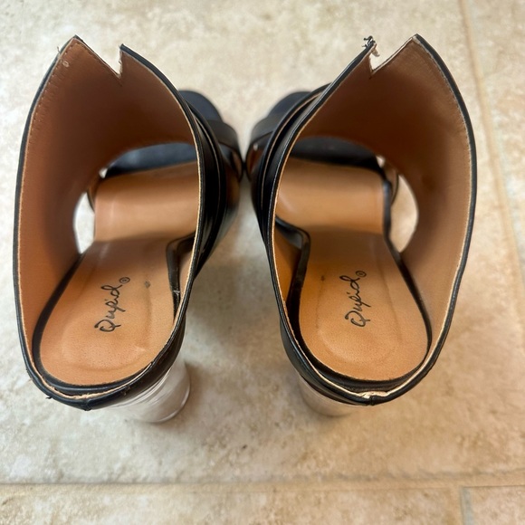 Qupid Black with Clear High Heels - Picture 6 of 8
